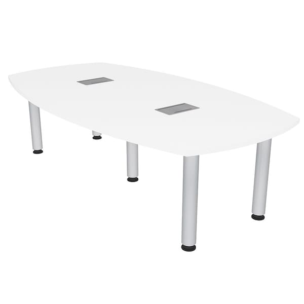 45 in W, 84 in L, 29 in H, Engineered Wood Top, White